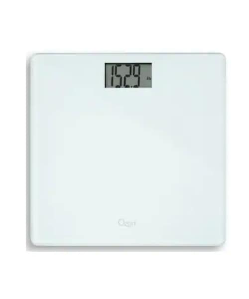 ميزان رقمي شخصي زجاجي لون أبيض